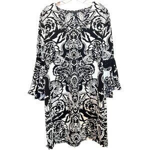 INC International Concepts Bell Sleeve Crochet Boho Style Dress